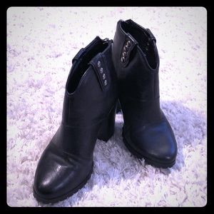 Black ankle boots
